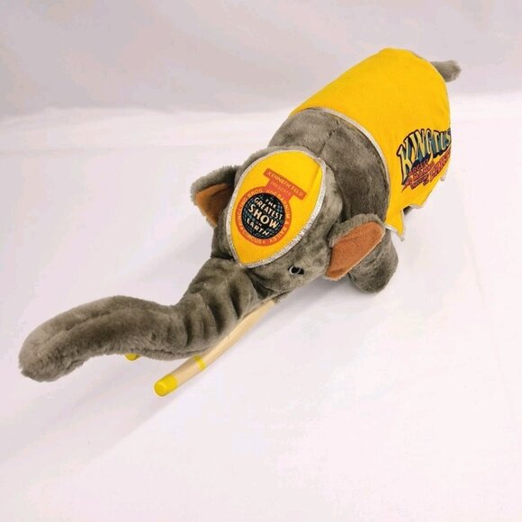 1987 Vintage Ringling Bros Circus Elephant King Tusk Stuffed Animal Plush - Picture 9 of 14